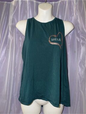CALIA by Carrie Underwood Dark Teal Graphic Heart Tank